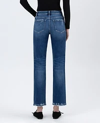 Flying Monkey Women's High Rise Ankle Straight Jeans