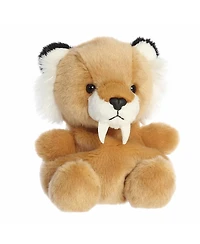 Aurora Mini Ash Saber Tooth Tiger Palm Pals Adorable Plush Toy Brown 5"