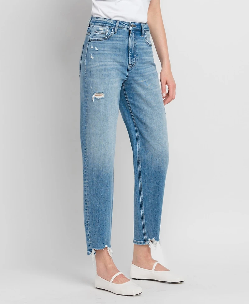 Flying Monkey Women's Super High Rise Barrel Jeans