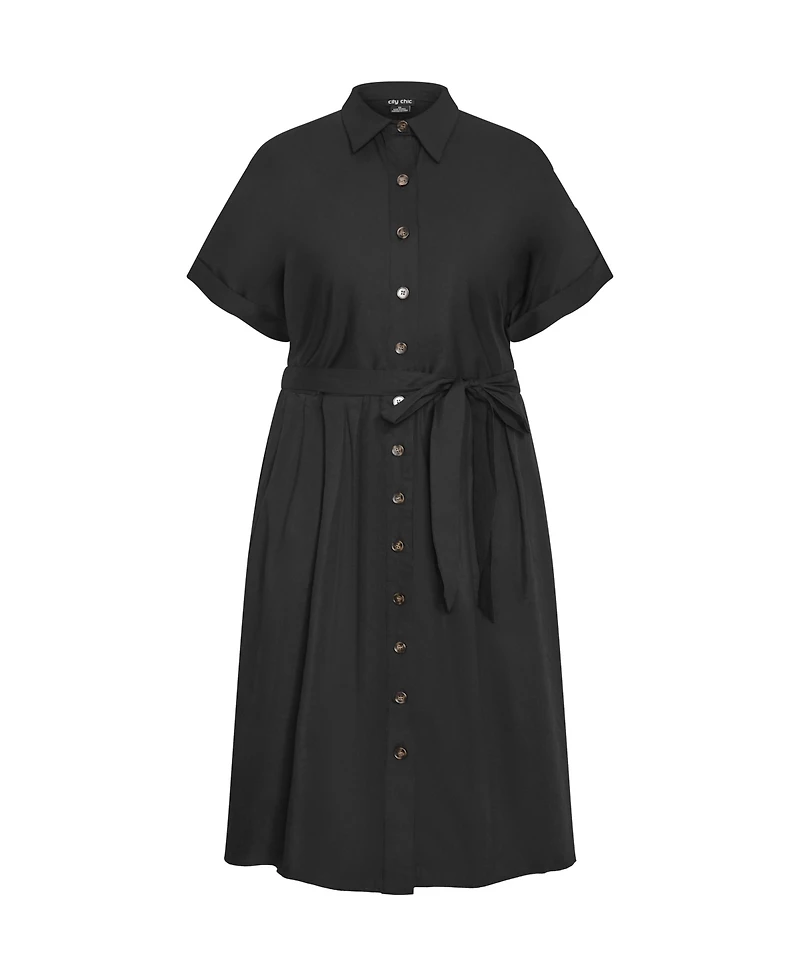 City Chic Women's Elly Shirt Dress