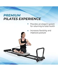 Stamina AeroPilates 287 Folding Pilates Workout Reformer Machine w/o Rebounder