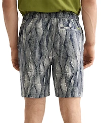 Scotch & Soda Men's Relaxed Fit Marble Print 7.5" Bermuda Shorts