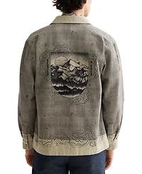 Scotch & Soda Men's Relaxed Fit Long Sleeve Graphic Overshirt