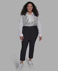 Karl Lagerfeld Paris Plus Zip-Pocket Slim Pants