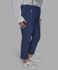 Karl Lagerfeld Paris Plus Zip-Pocket Slim Pants