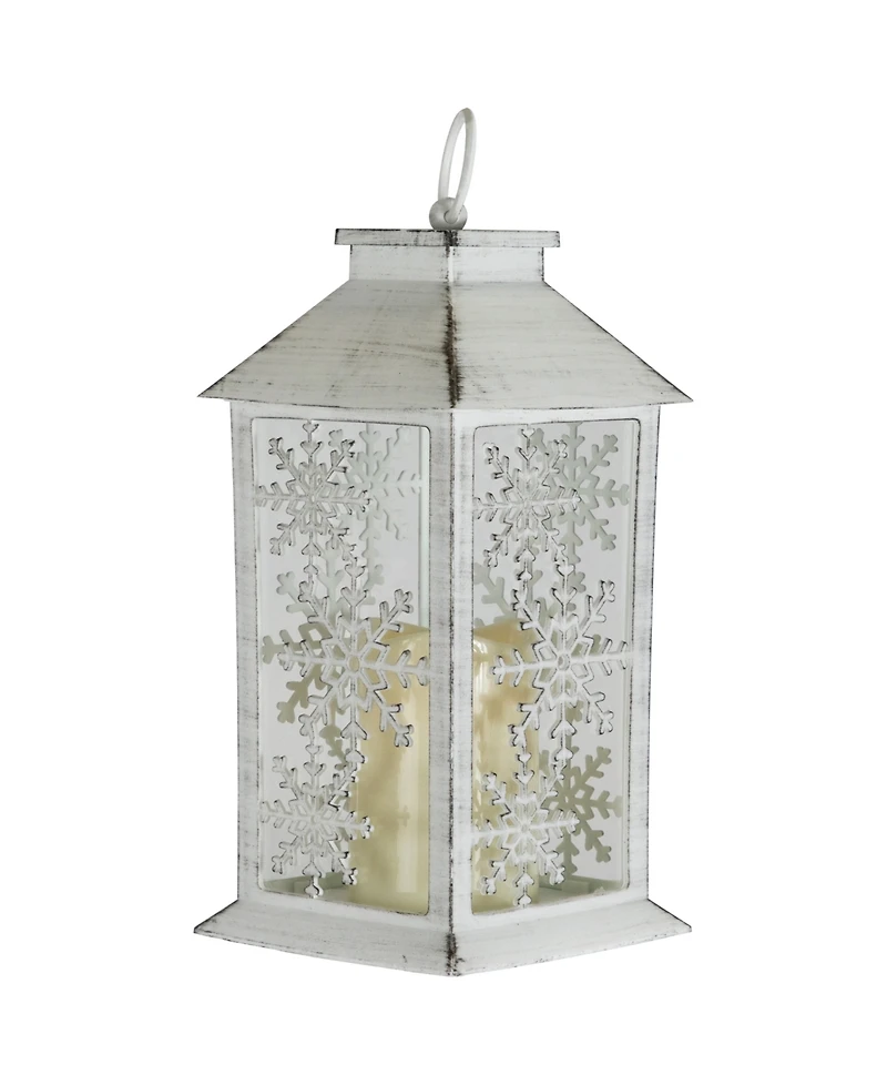 Northlight 11" Led Lighted Snowflakes Christmas Candle Lantern