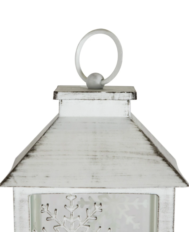 Northlight 11" Led Lighted Snowflakes Christmas Candle Lantern