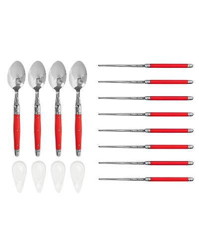 French Home Chopsticks, Laguiole Spoons and Ceramic Rests, Set of 4 Pairs