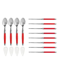 French Home Chopsticks, Laguiole Spoons and Ceramic Rests, Set of 4 Pairs