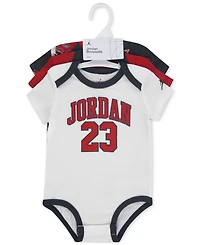 Jordan Baby 3-Pack Short-Sleeve Jersey Bodysuits