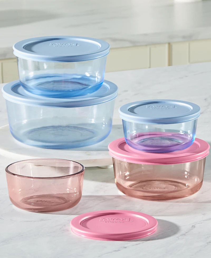 Pyrex Simply Store Tinted 10-Pc. Round Storage Set