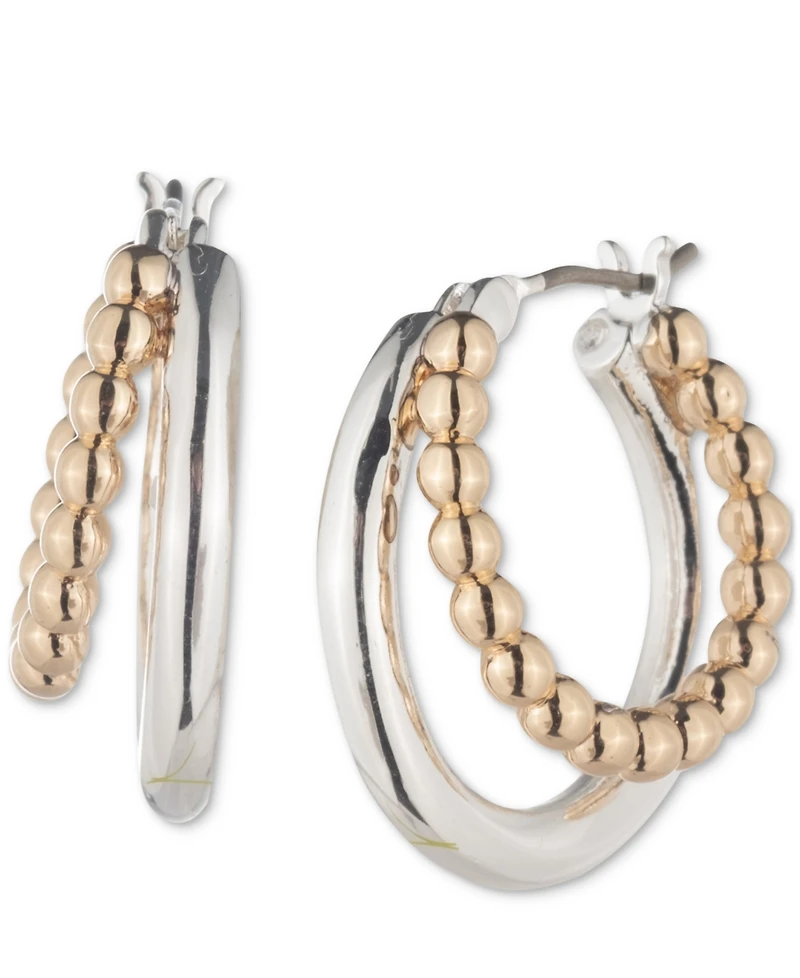 Lauren Ralph Small Beaded Split Hoop Earrings, 0.58"