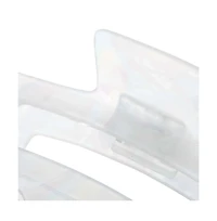 Xl White Shining Open Rectangle Claw Clip By Adina Eden