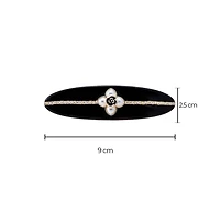 Pearl Flower W/ Rhinestone Hair Barrette By Adina Eden