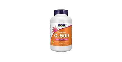 Now Foods Vitamin C-500 Chewable Orange, 100 Tabs