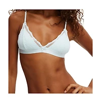 Cotton On Women's Everyday Lace Triangle Padded Bralette