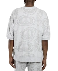 All Good Things Are Welcome Here Men's Peace Sign Graphic T-Shirt