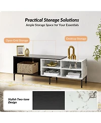 Mario Modern Expandable Tv Stand with Led Strip