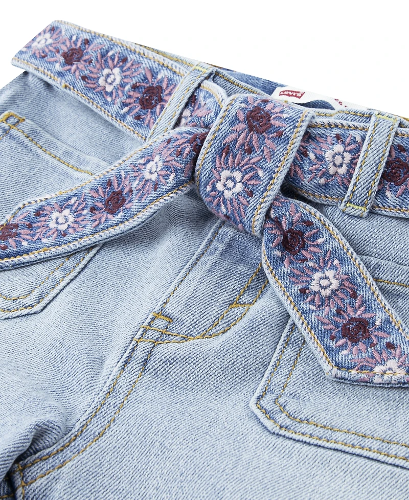 Levi's Big Girls Embroidered Belt Flared Jeans