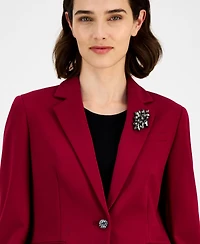 Anne Klein Women's Embellished One-Button Blazer