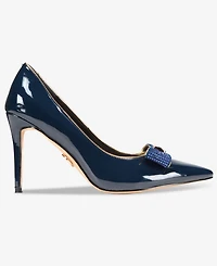 Things Ii Come Women's Soho Luxurious Crystal Double Bow Pumps