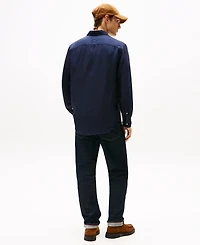 Tommy Hilfiger Men's Pigment-Dyed Linen Button-Down Long Sleeve Shirt