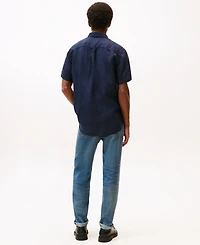 Tommy Hilfiger Men's Regular-Fit Linen Short-Sleeve Shirt