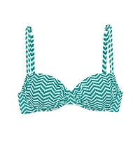 Lascana Women's Chevron Underwire Bikini Swimsuit Top Bra Sizing