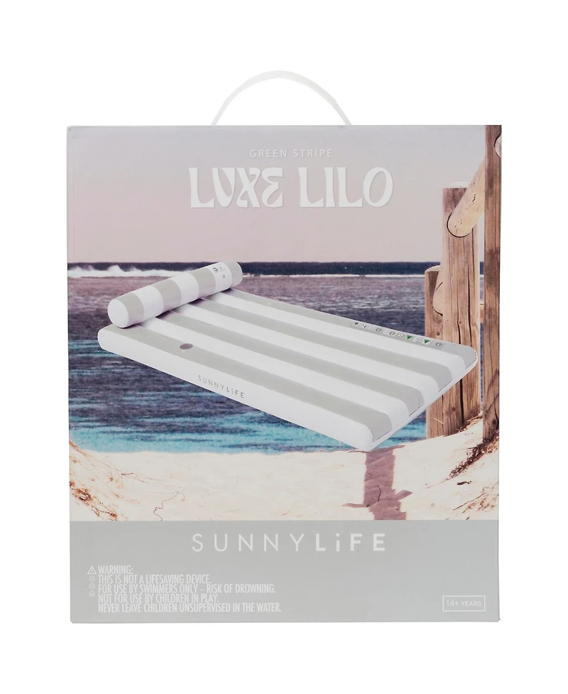 Sunnylife Luxe Lilo: Green Stripe
