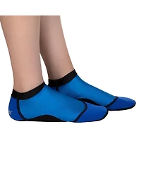 Seavenger SeaSnug Low Cut Beach Socks for All and Sand Activities - Dark Blue Floral / L