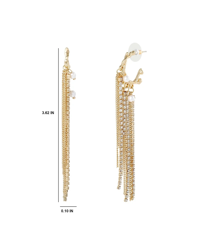 BCBGeneration Layered Tassel Statement Earrings
