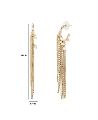 BCBGeneration Layered Tassel Statement Earrings