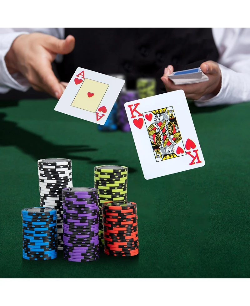 Akiudex 14 Gram Texas Holdem Poker Chip Set 300 Piece Claytec Chips