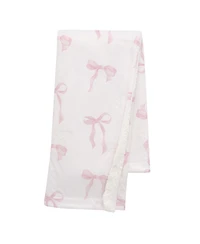 Lambs & Ivy Coquette Floral Pink Bows Aesthetic Warm Fleece Baby Blanket