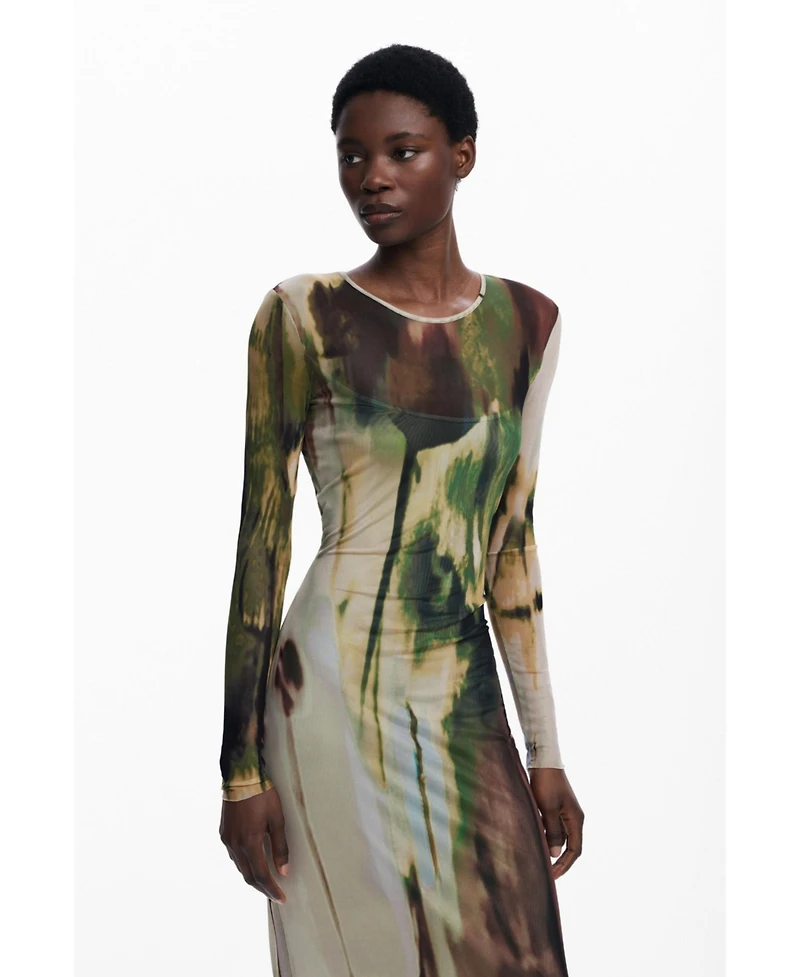 Desigual Women's Long tulle dress