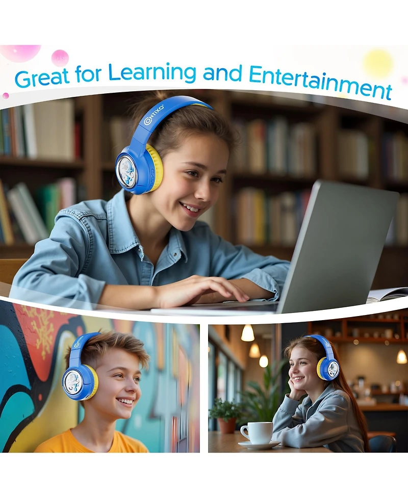 Contixo KB6 Kids Bluetooth Headphones, Safe Sound for Little Ears