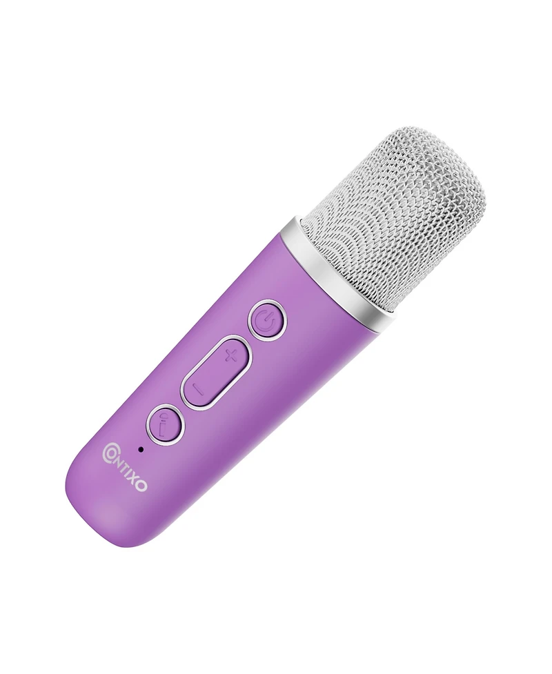 Contixo Mini Karaoke Machine with 2 Wireless Mics, Led Lights, Bluetooth Speaker