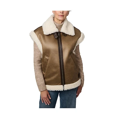 Bernardo Women's Faux Shearling Vest