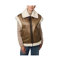 Bernardo Women's Faux Shearling Vest