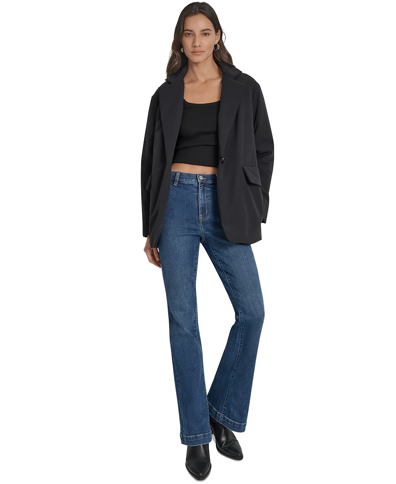 Dkny Jeans Women's One-Button Puffer Blazer