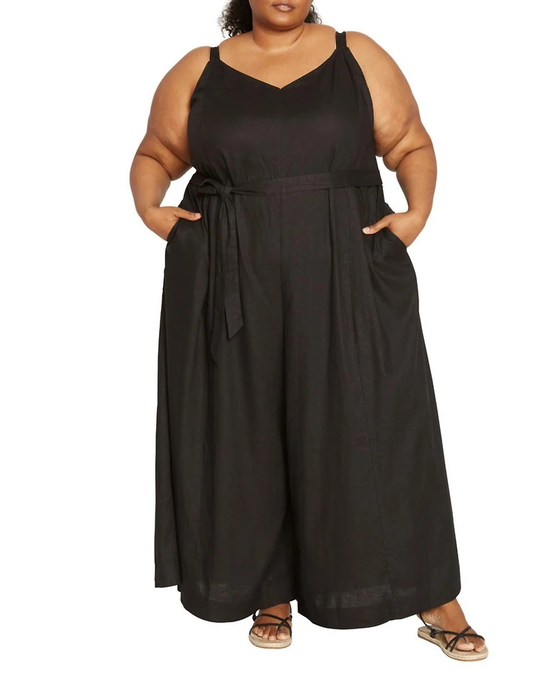 Universal Standard Plus Promenade Linen Jumpsuit