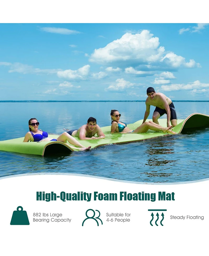 Akiudex 12 x 6 Ft 3 Layer Floating Water Pad