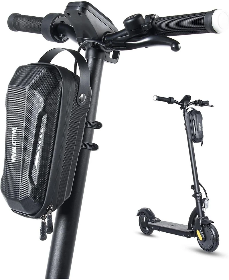 Urbanmax Scooter Storage Bag, 2L Capacity Quick Release Handlebar Bag with Waterproof Hardshell