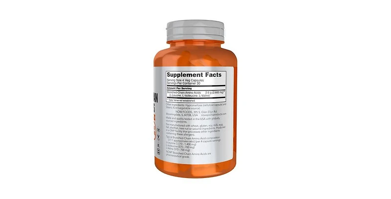 Now Foods Branch Chain Amino Acids, 120 Caps