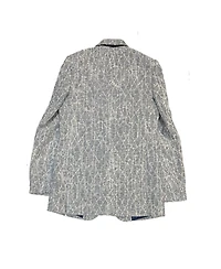 Elie Balleh Boys Blue Slim Fit Geometric Pattern Blazer