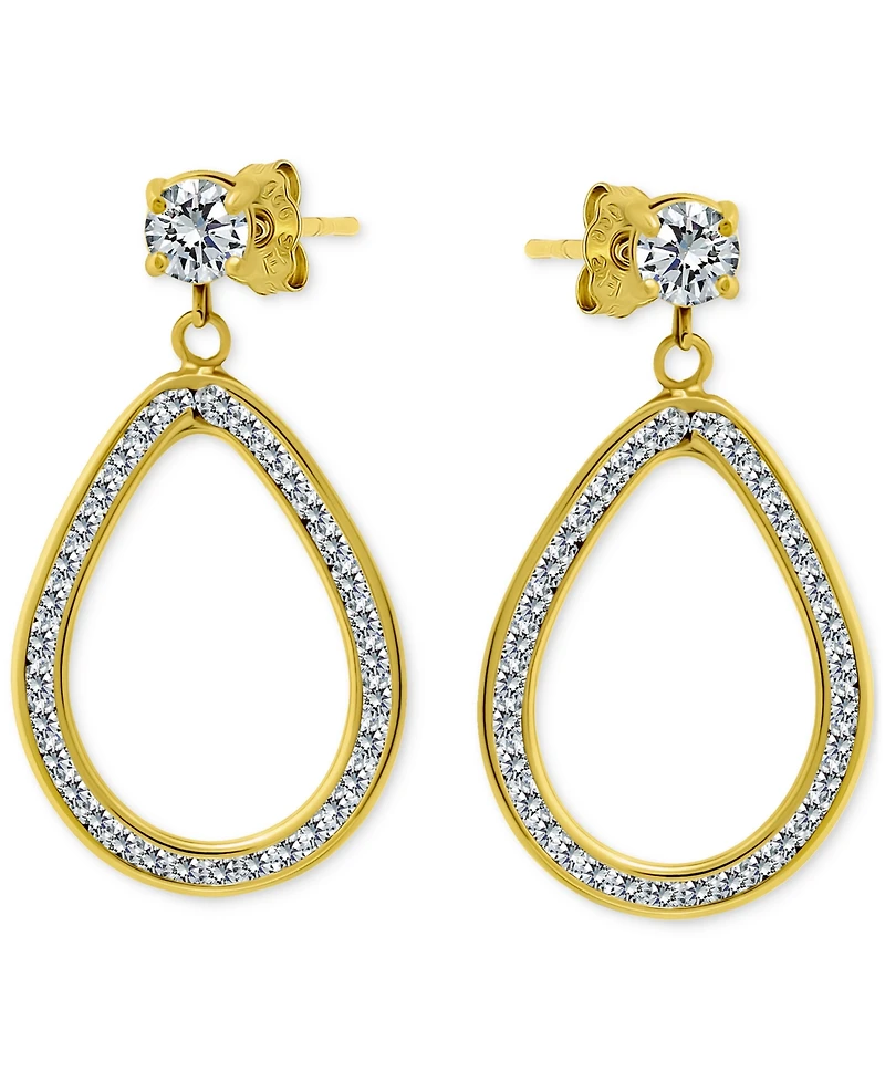 Giani Bernini Cubic Zirconia Open Teardrop Drop Earrings, Macy's Exclusive
