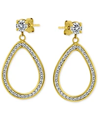 Giani Bernini Cubic Zirconia Open Teardrop Drop Earrings, Macy's Exclusive