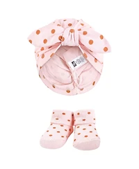 Hudson Baby Girls Turban and Socks Set