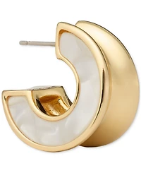 kate spade new york Gold-Tone Bold Tortoise Small Hoop Earrings, 0.82"