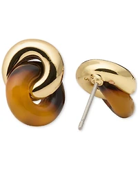 kate spade new york Two-Tone Interlock Stud Earrings